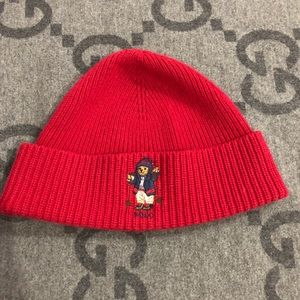POLO BEAR HAT SKULLY BEANIE RED